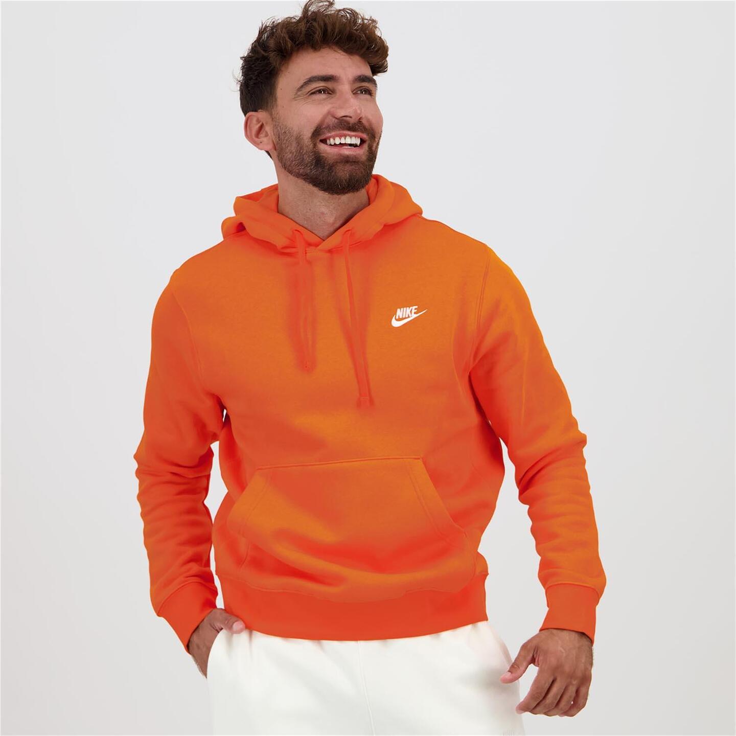 Nike Club Naranja Sudadera Capucha Hombre Sprinter