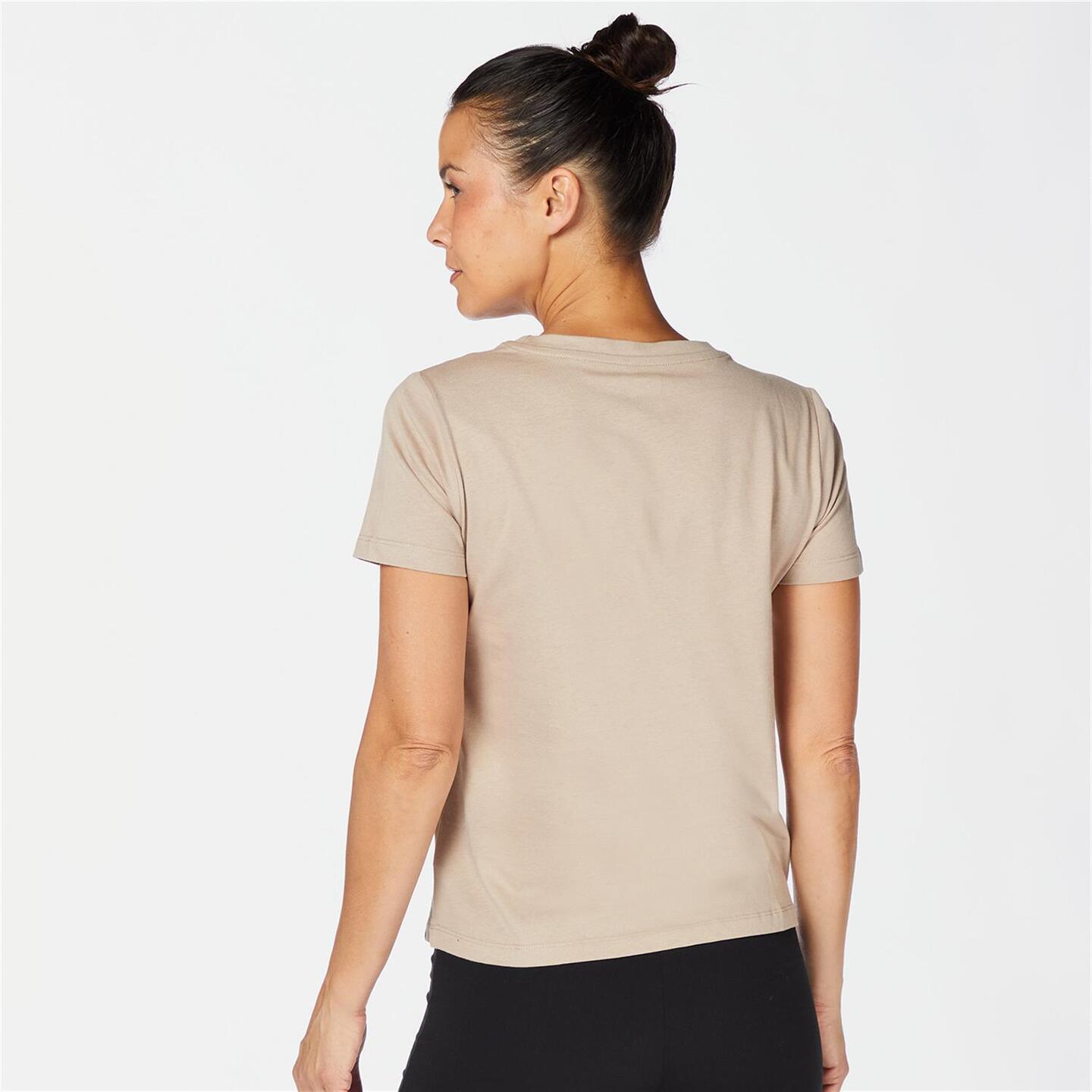 Camiseta basica marron mujer sale