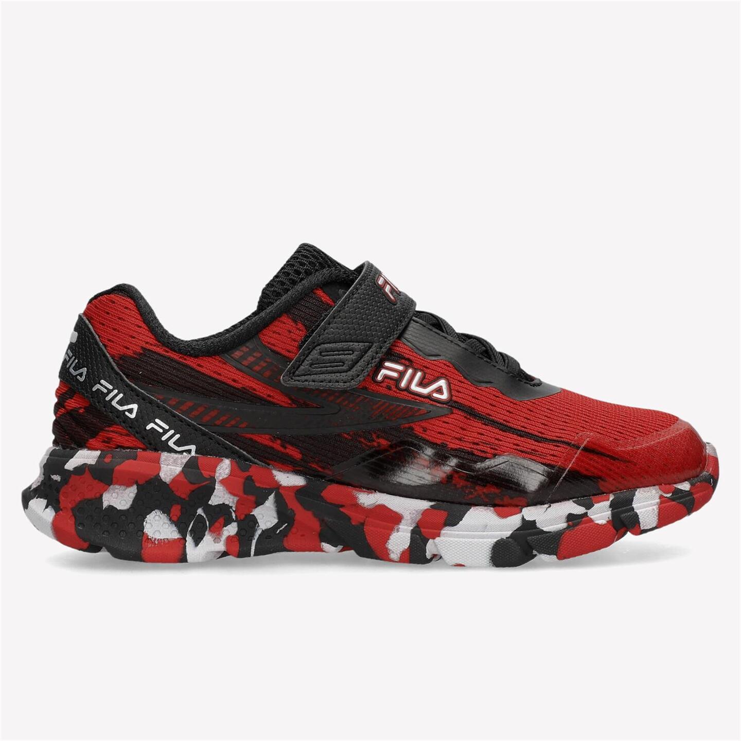 Fila Primeforce 7 Mashup Rojo Zapatillas Velcro Nino Sprinter