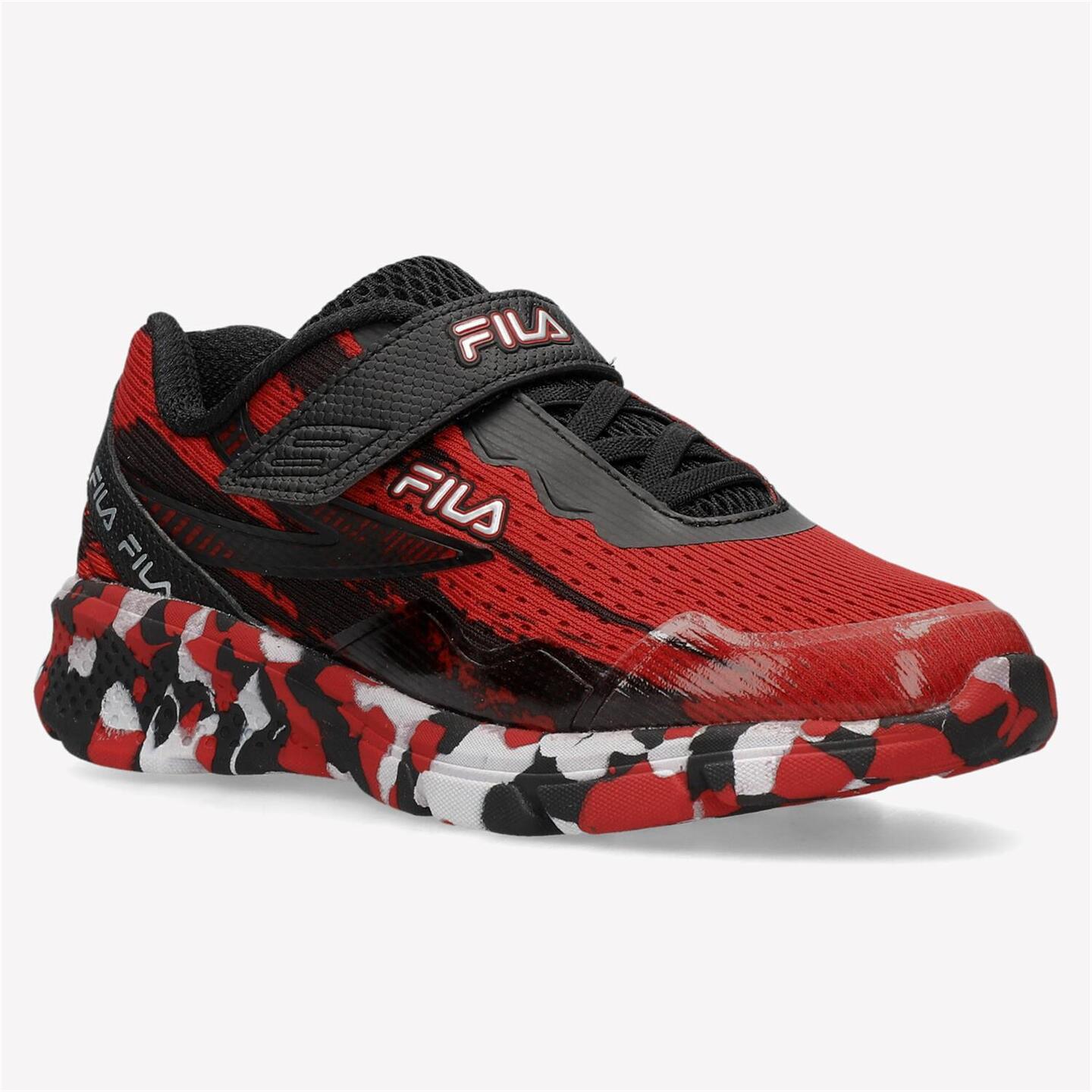 Fila Primeforce 7 Mashup Rojo Zapatillas Velcro Nino Sprinter