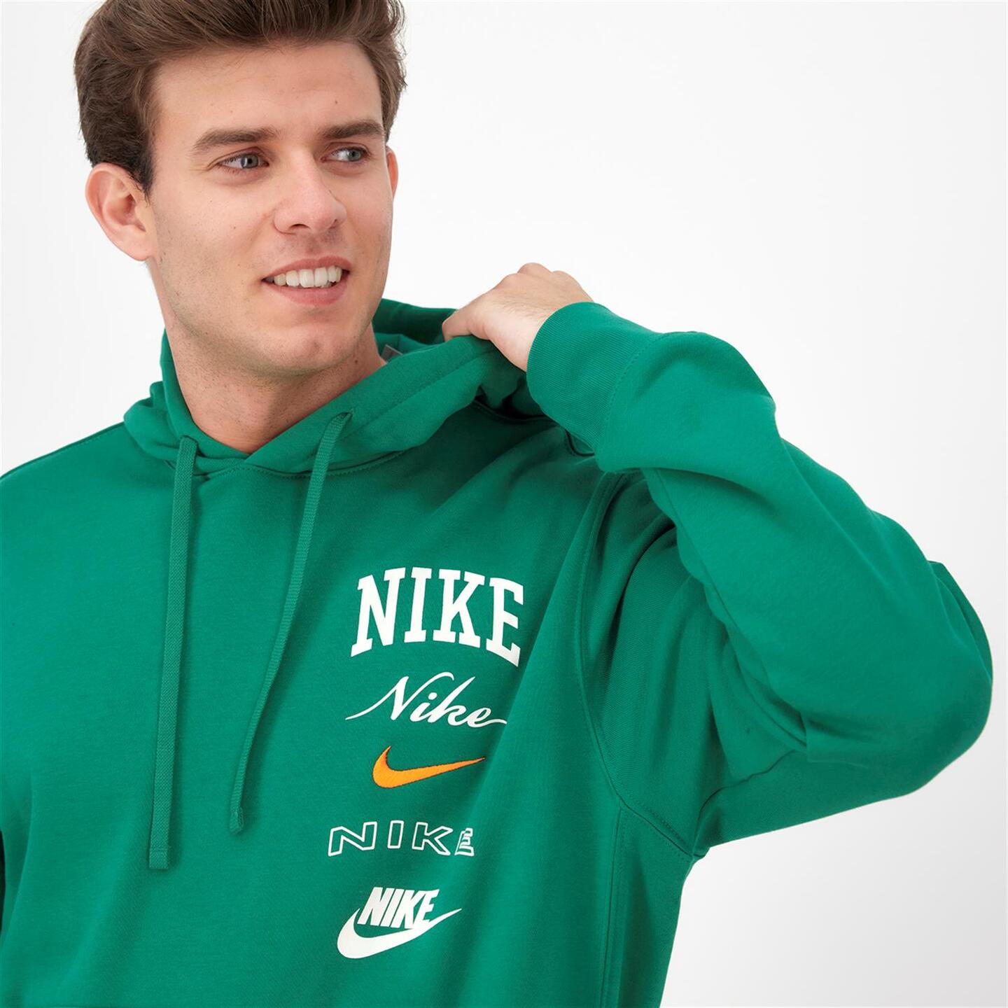 Nike Club Multilogo - verde - Sweatshirt Capuz Homem