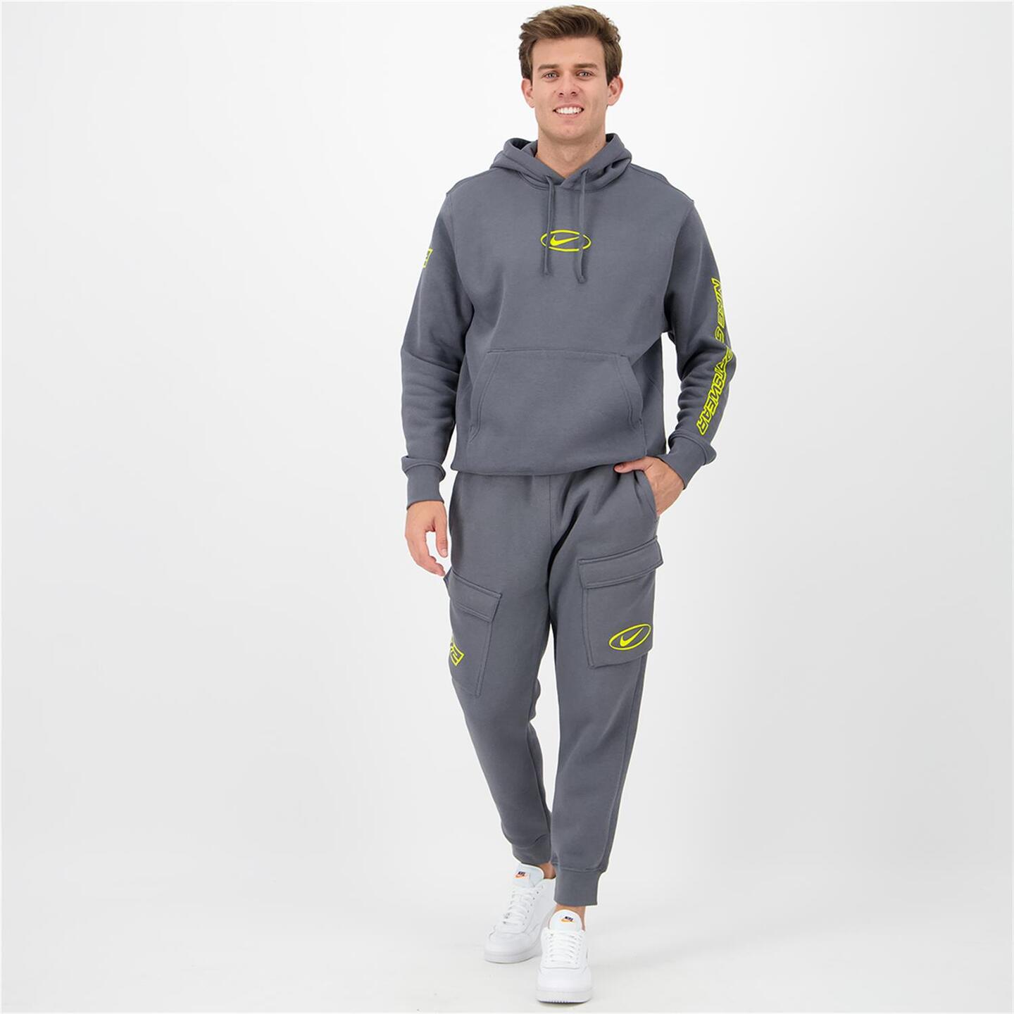 Sweatshirt Nike - gris - Sweatshirt Capuz Homem