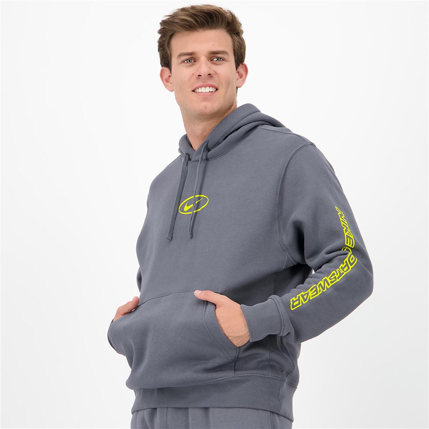 Sudadera Nike - gris - Sudadera Capucha Hombre