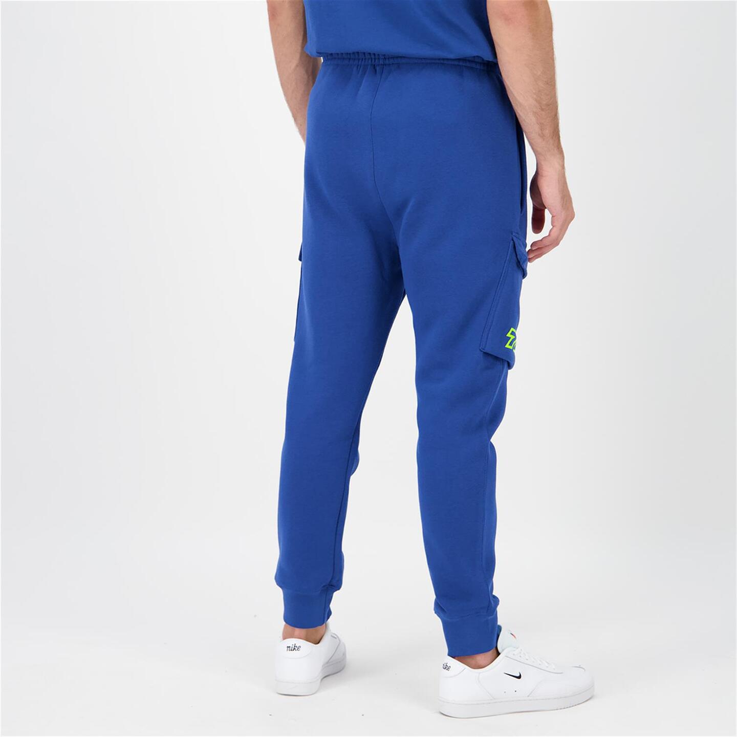 Calças Punho Nike - azul - Calças Cargo Homem