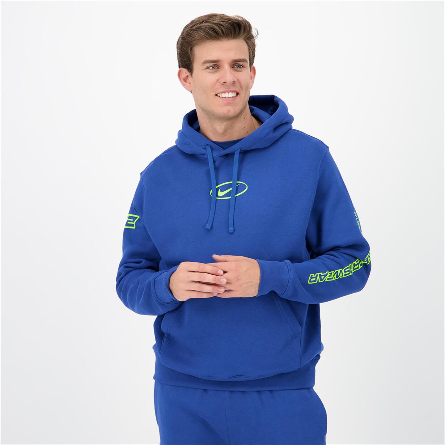 Sudadera Nike - azul - Sudadera Capucha Hombre