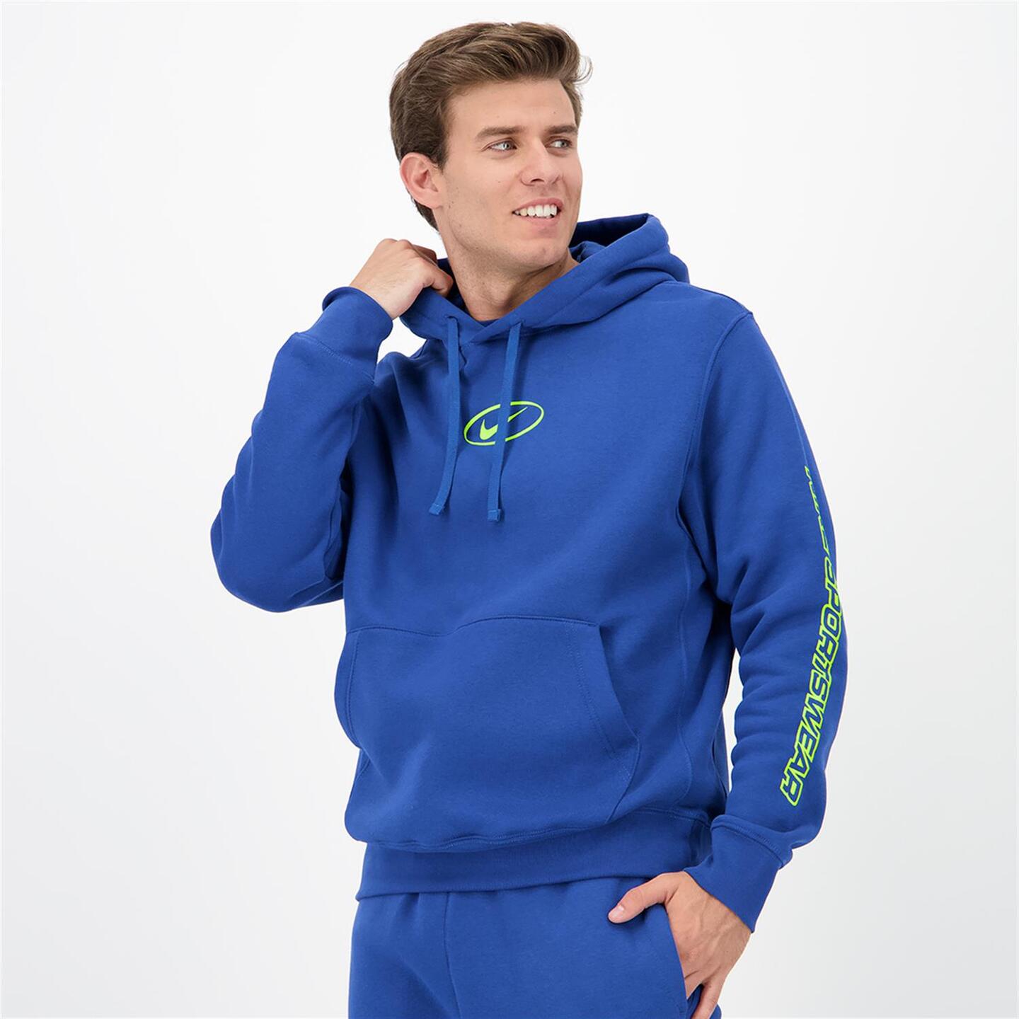 Sweatshirt Nike - azul - Sweatshirt Capuz Homem