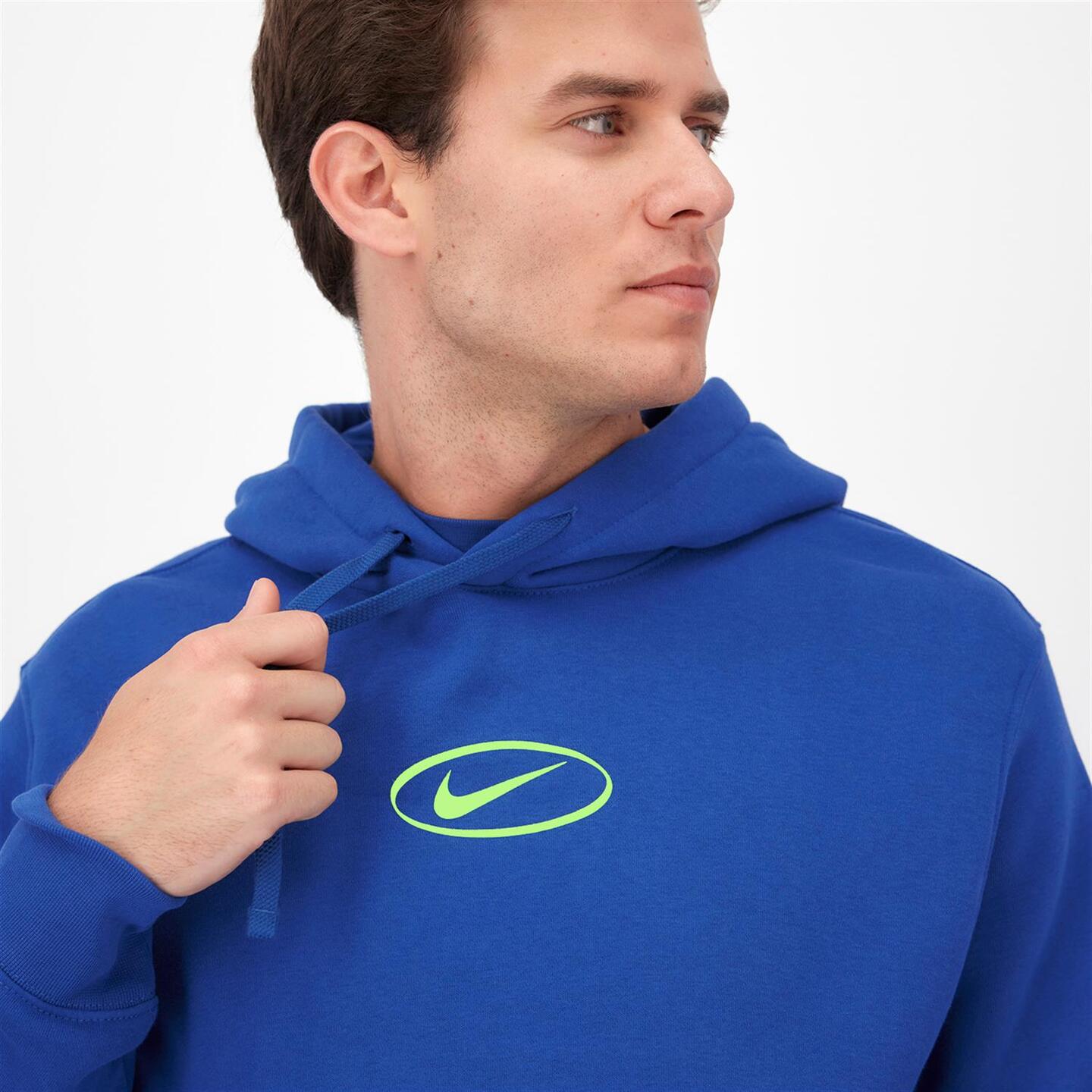 Sudadera Nike - azul - Sudadera Capucha Hombre