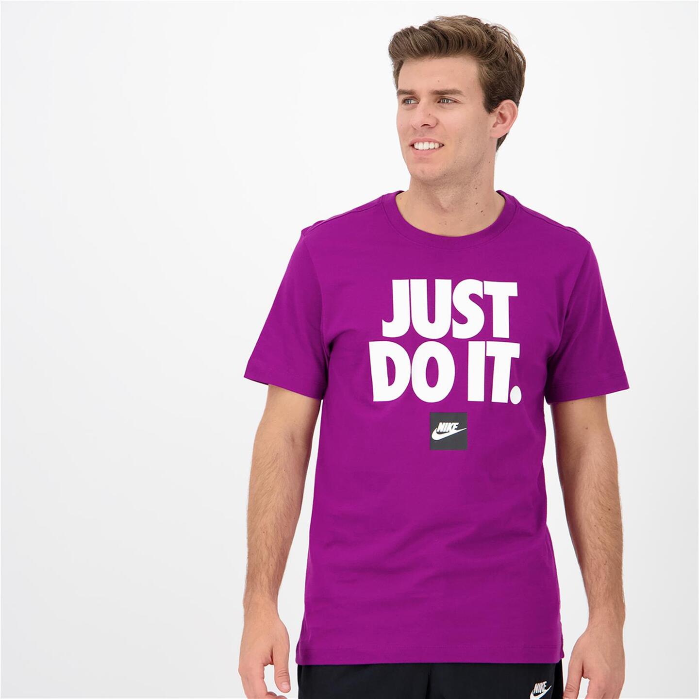 Nike Just Do It - morado - T-shirt Algodão Homem