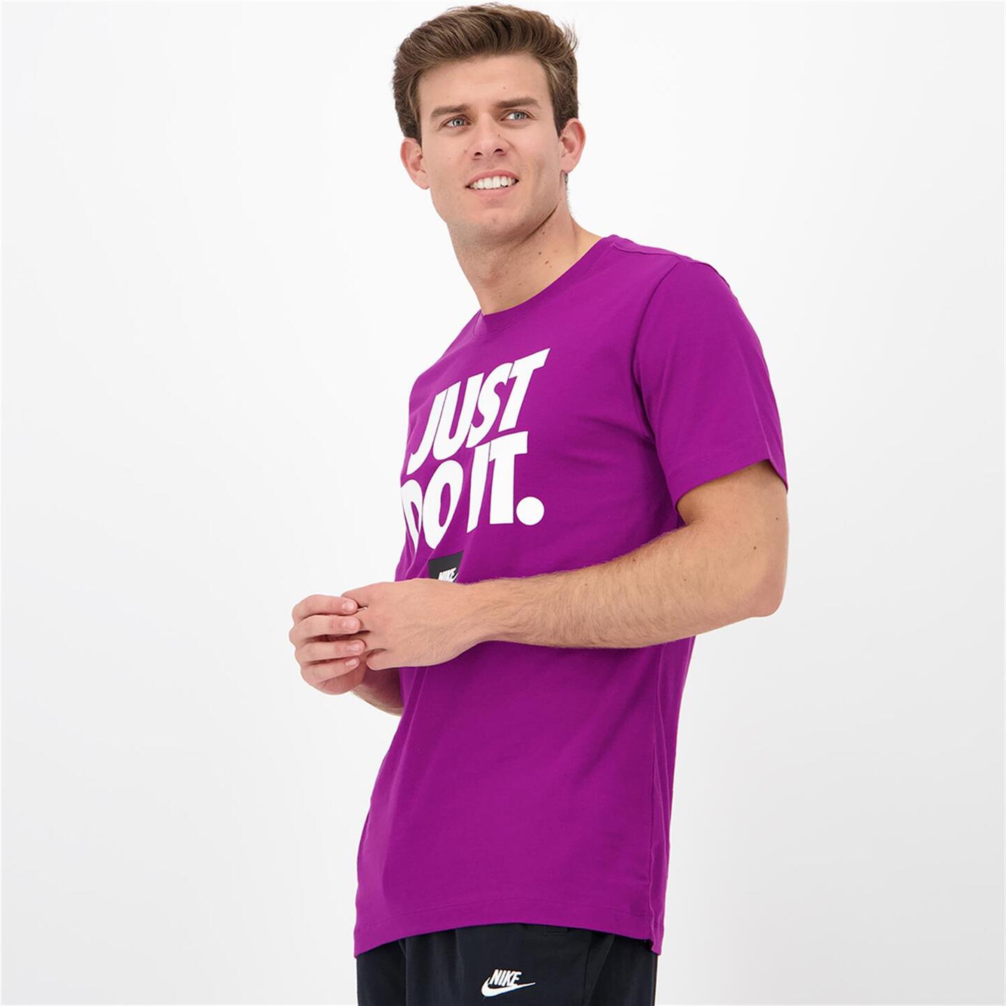 Nike Just Do It - morado - T-shirt Algodão Homem