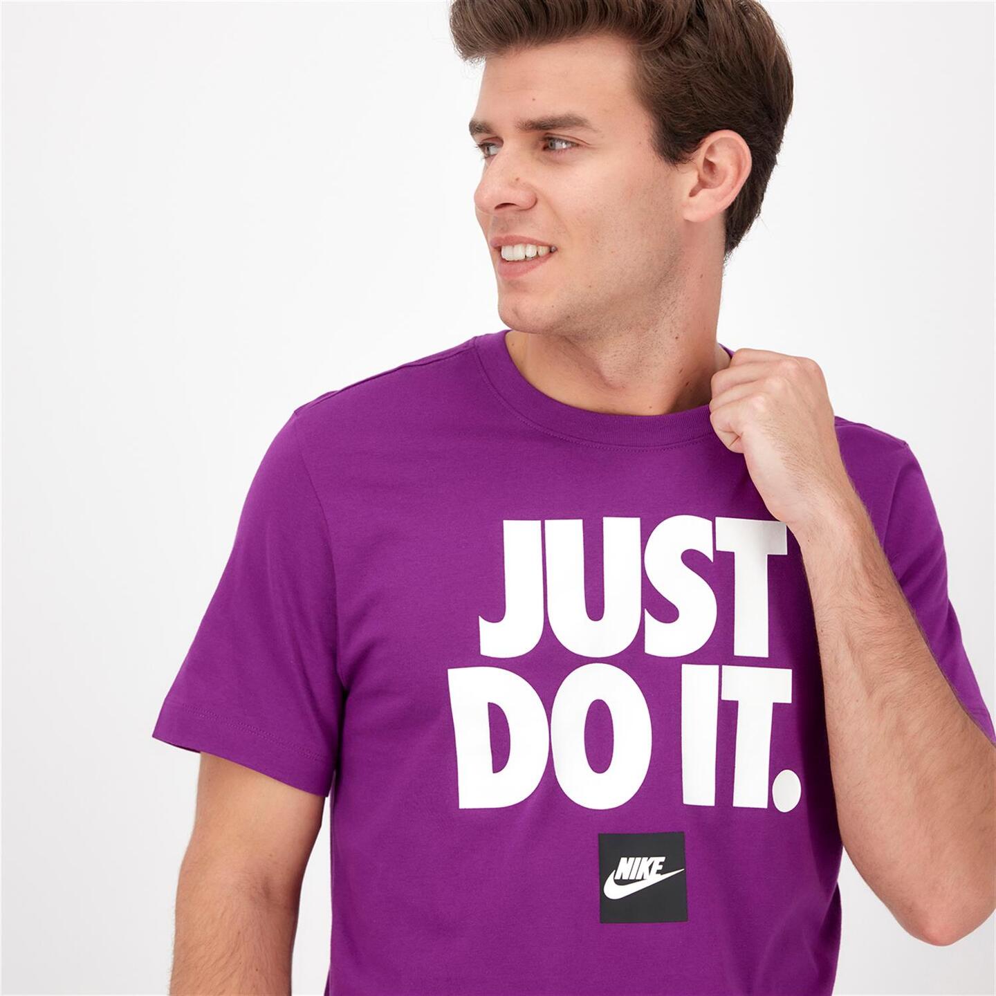 Nike Just Do It - morado - T-shirt Algodão Homem