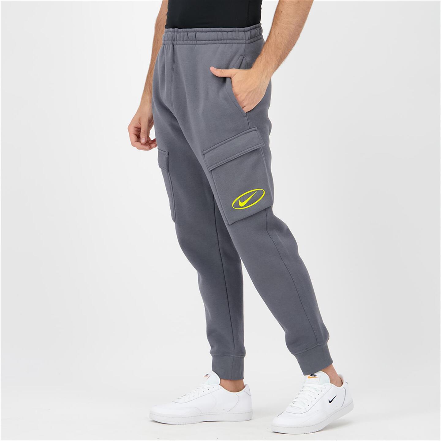 Calças Punho Nike - gris - Calças Cargo Homem