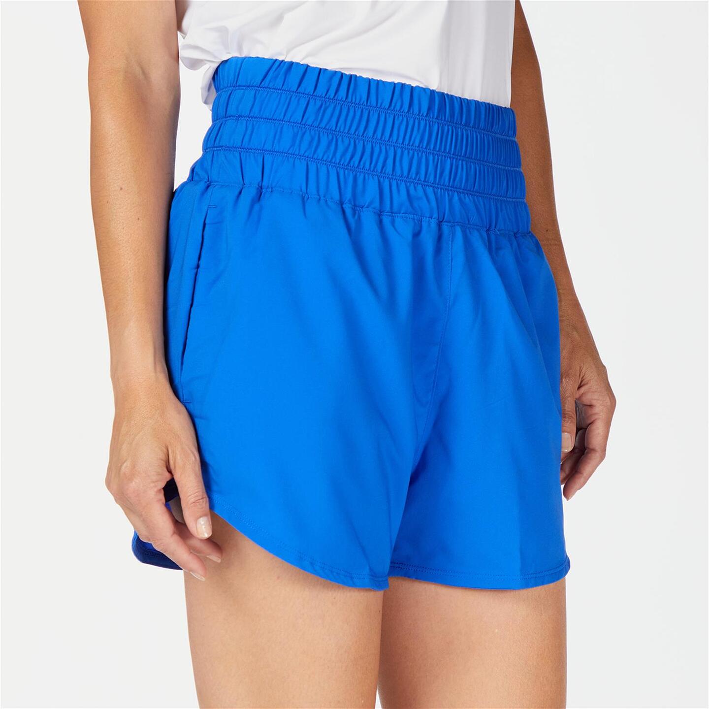 Nike One 3" - azul - Pantalón Corto Tiro Alto Mujer