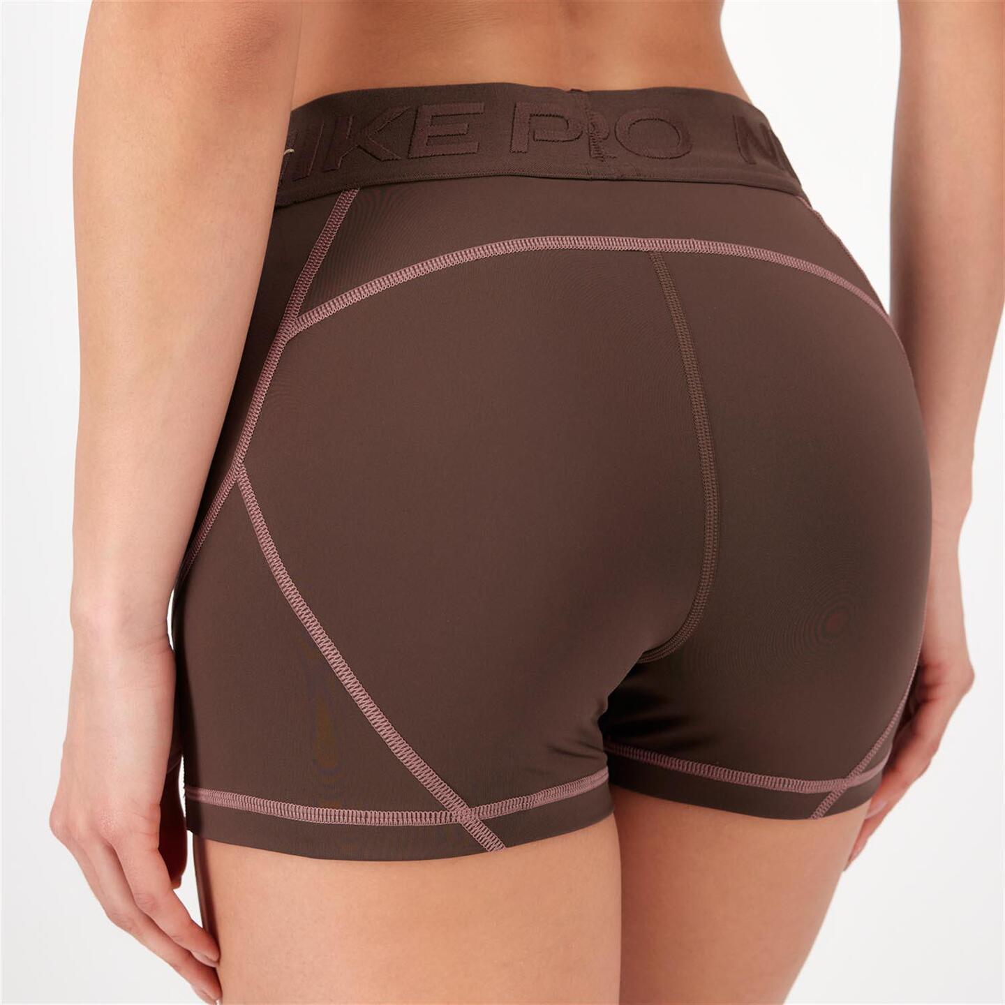 Nike Pro Marron Mallas Cortas 3 Mujer Sprinter