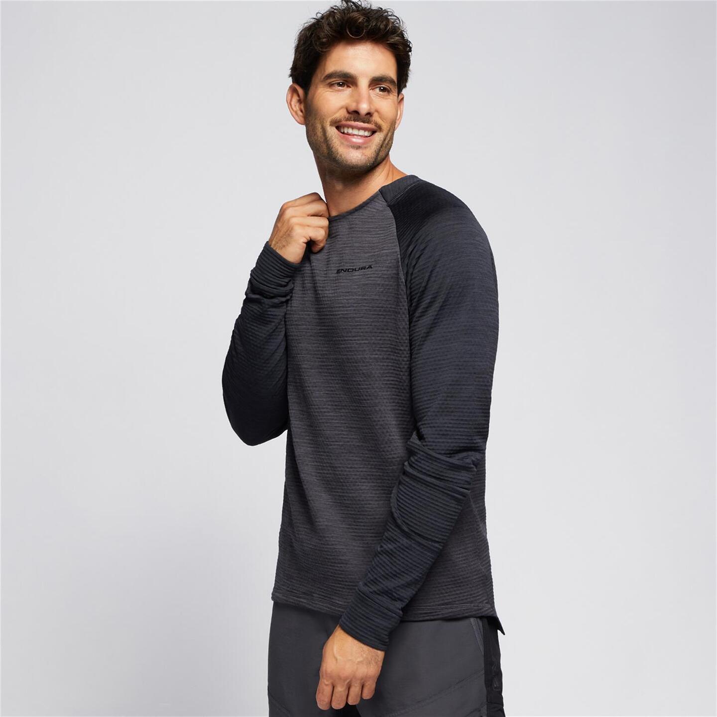 Endura Singletrack Fleece - negro - Camisola Ciclismo Homem