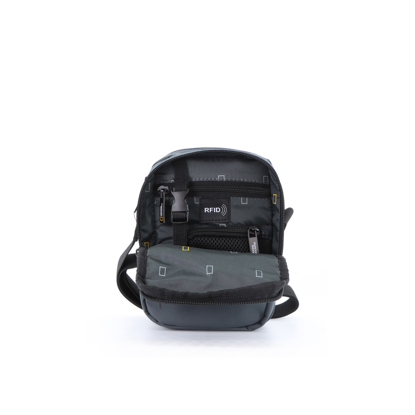 Bandolera National Geographic 2 Compartimentos Gris Sprinter MKP