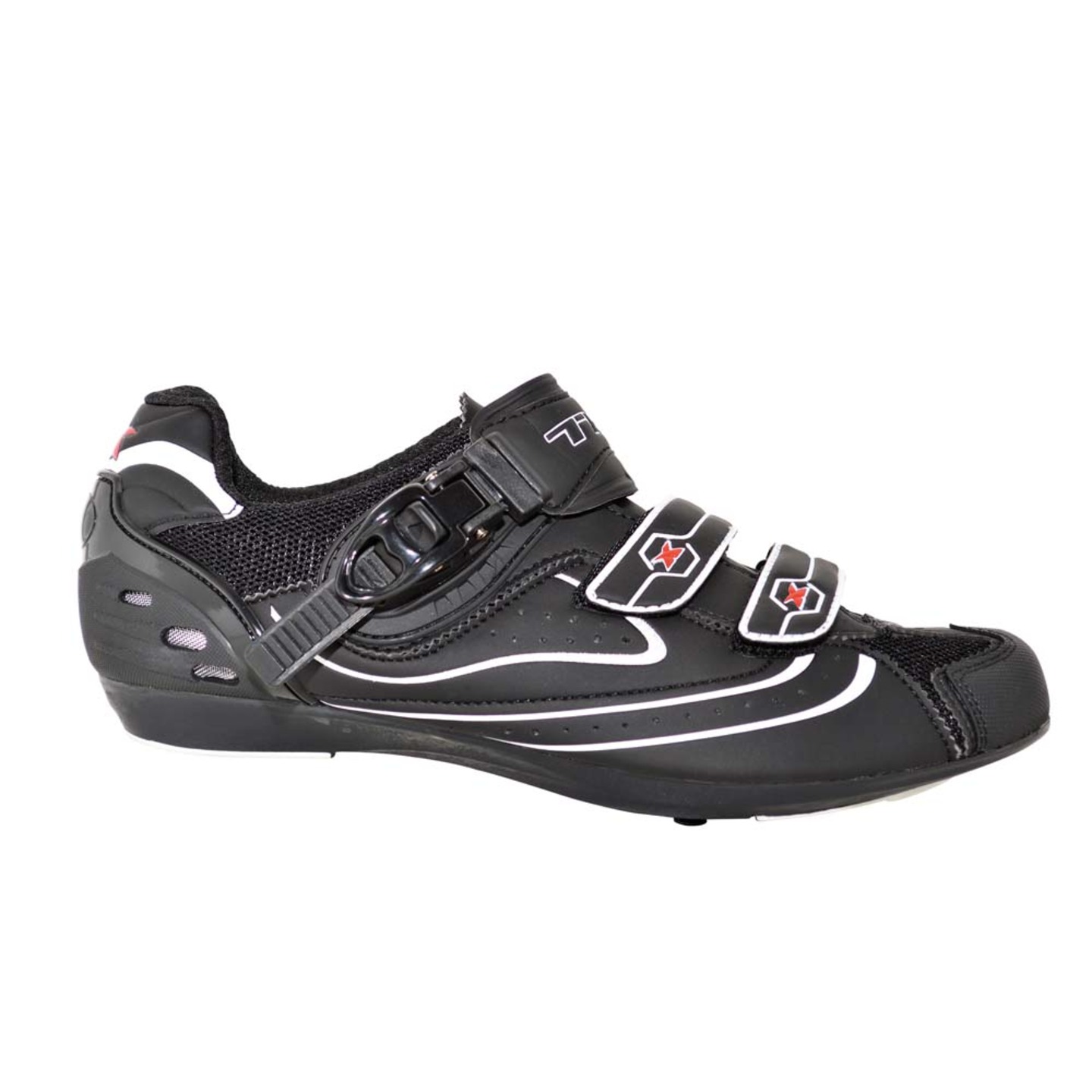 Zapatillas Ciclismo Carretera Vital Gym Tkx Negro Sprinter MKP