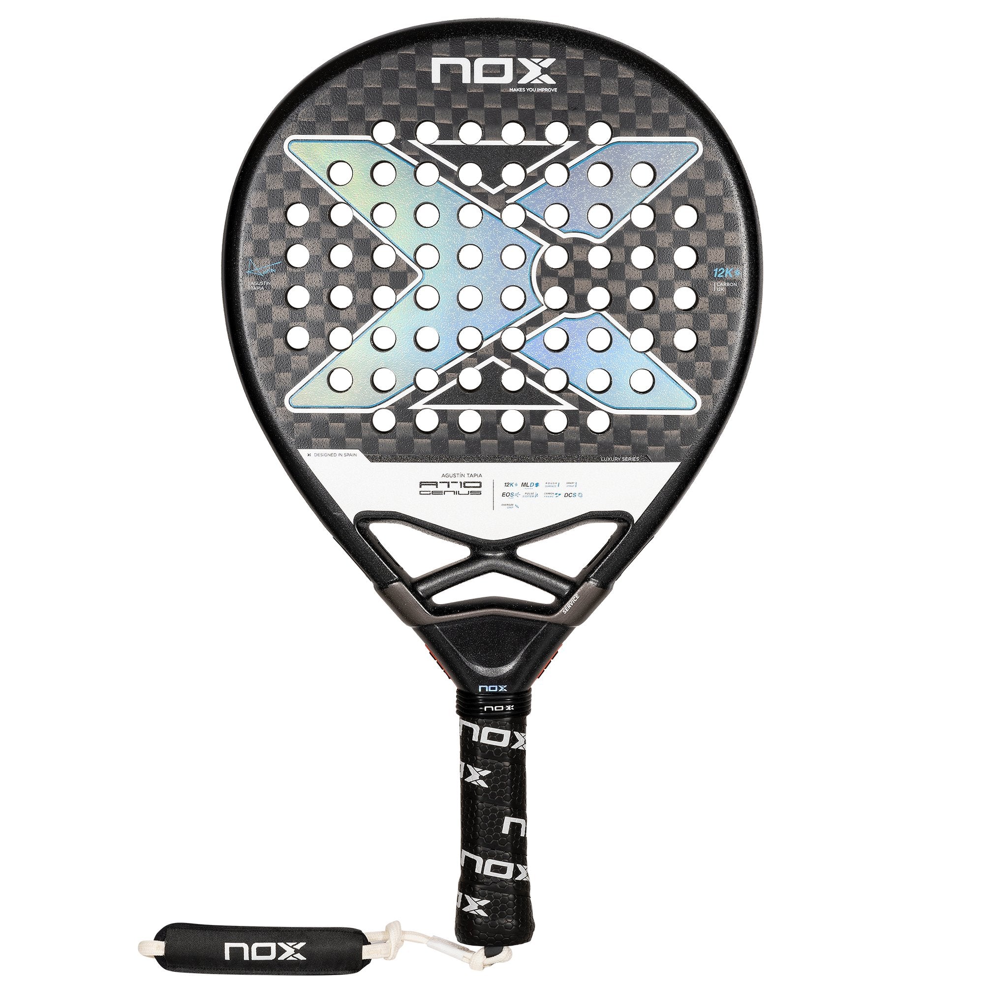 Pala De Pádel Nox At10 Genius 12k Agustin Tapia 2024 - gris-negro - 