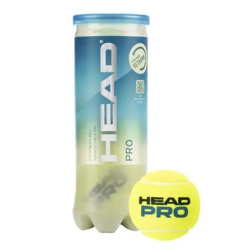 Tubo De 3 Pelotas De Tenis Head Pro - amarillo - 