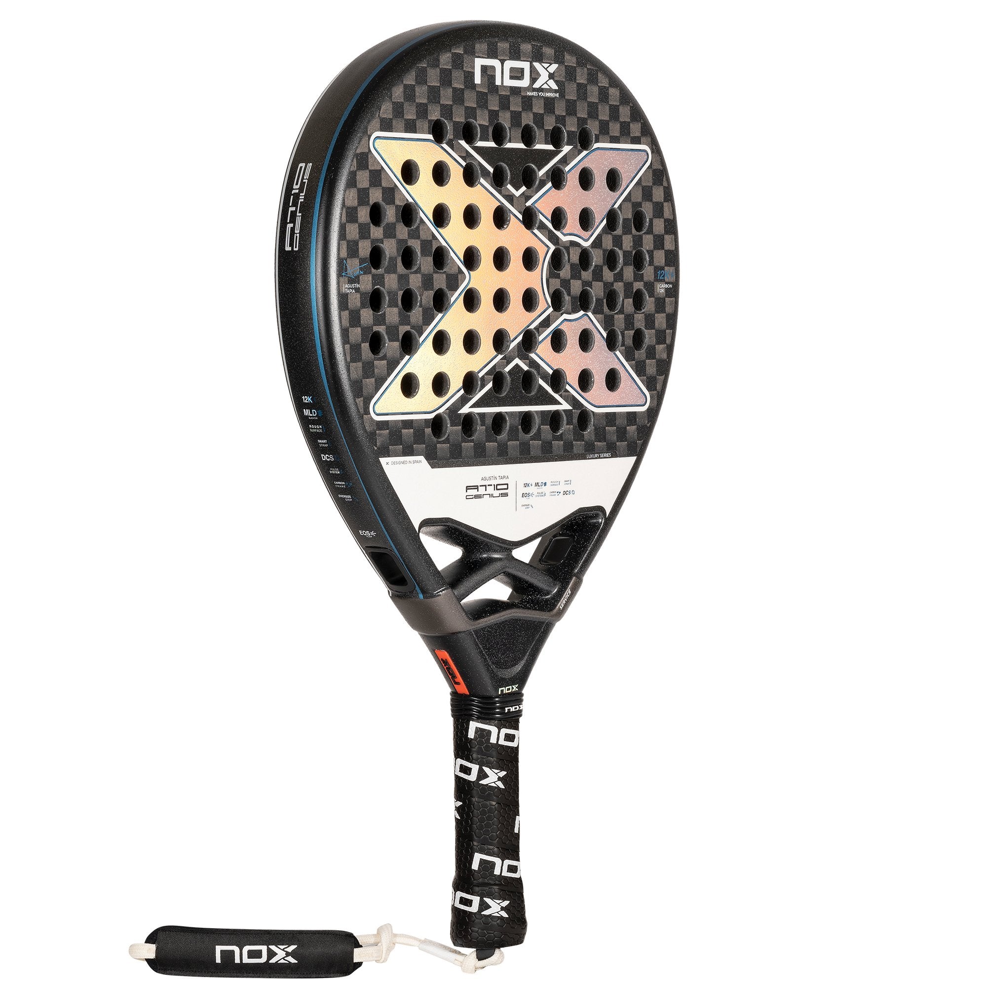 Raquete De Padel Nox At10 Genius 12k Agustín Tapia 2024 - gris-negro - 