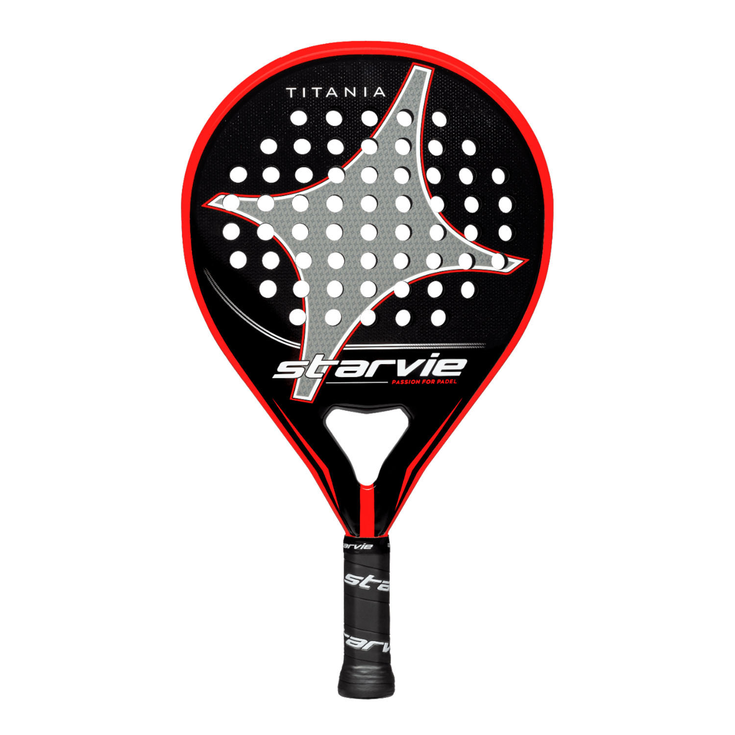 Pala De Pádel Starvie Titania Ultra Speed Soft 2024 - negro-rojo - 