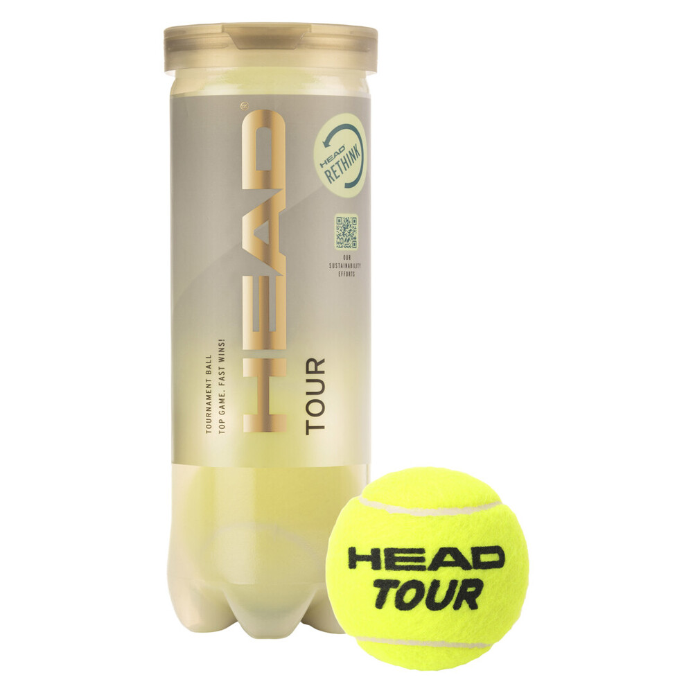 Tubo De 3 Pelotas De Tenis Head Tour - amarillo - 