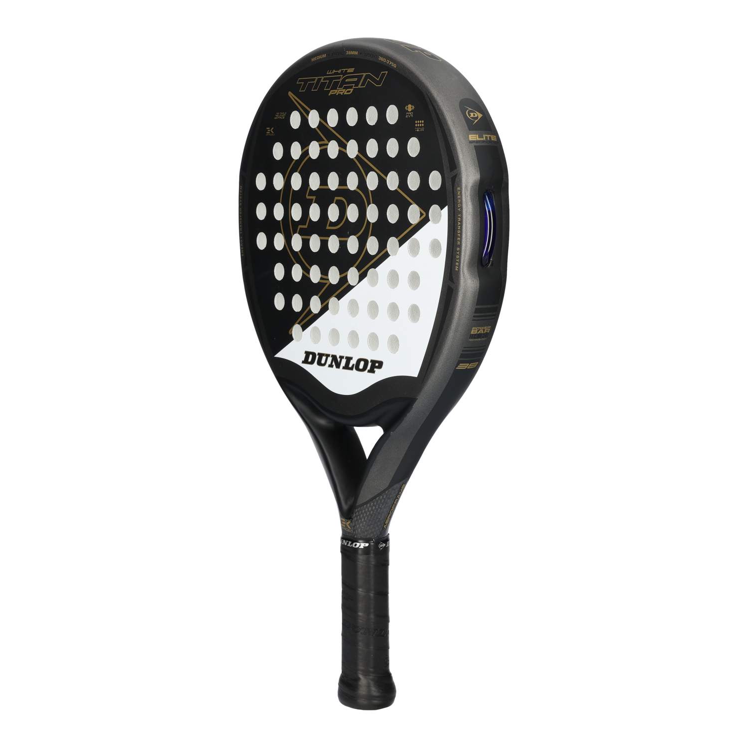 Raquete De Padel Dunlop Titan Pro White 2024 - negro-blanco - 