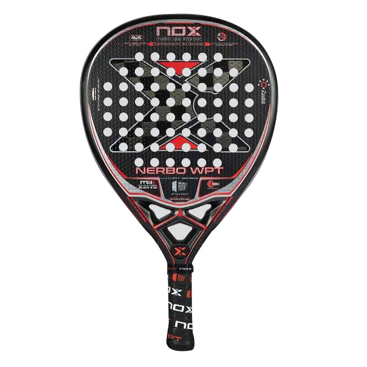 Raquete De Padel Nox Nerbo Wpt Luxury Series 2022 - negro-rojo - 