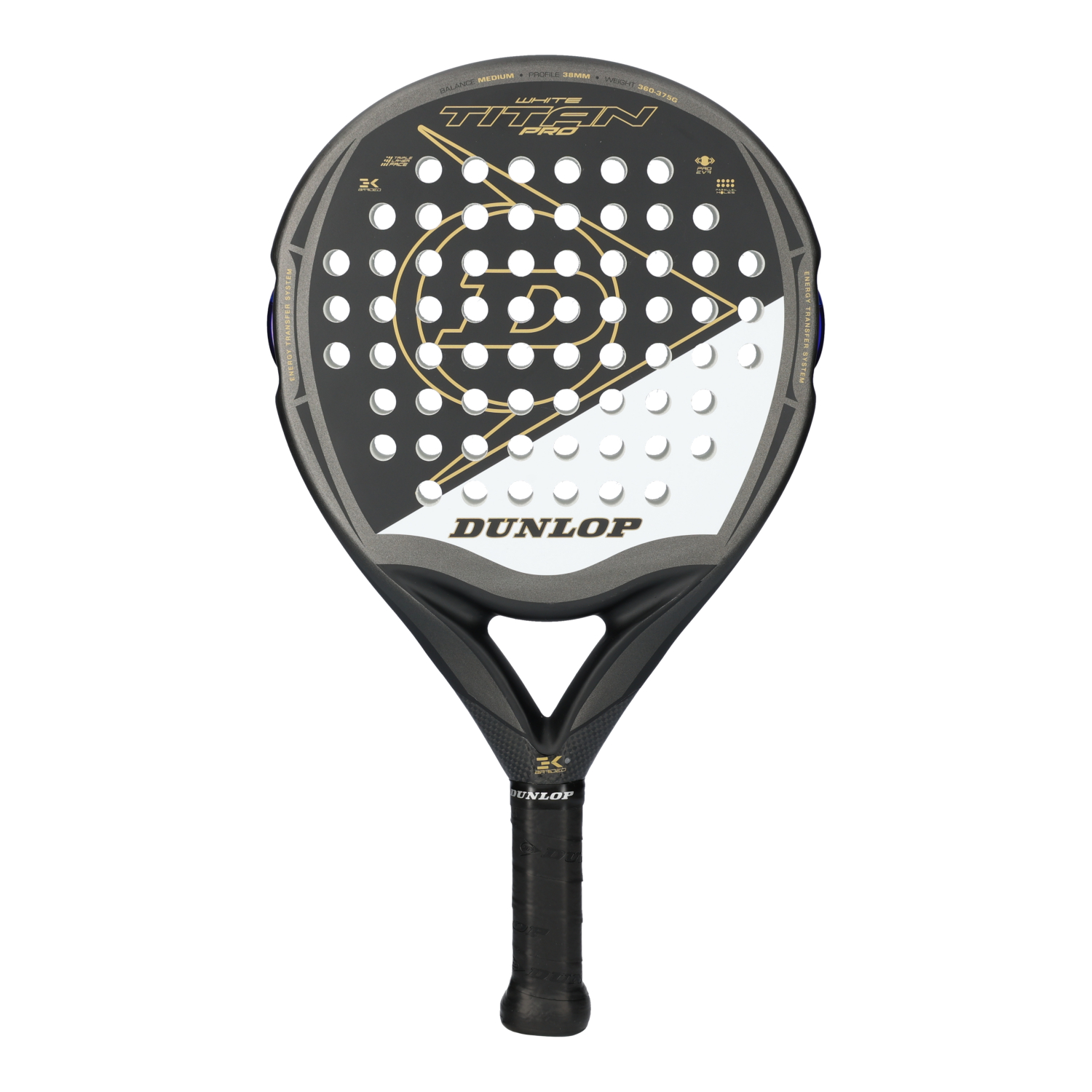 Pala De Pádel Dunlop Titan Pro White 2024 - negro-blanco - 