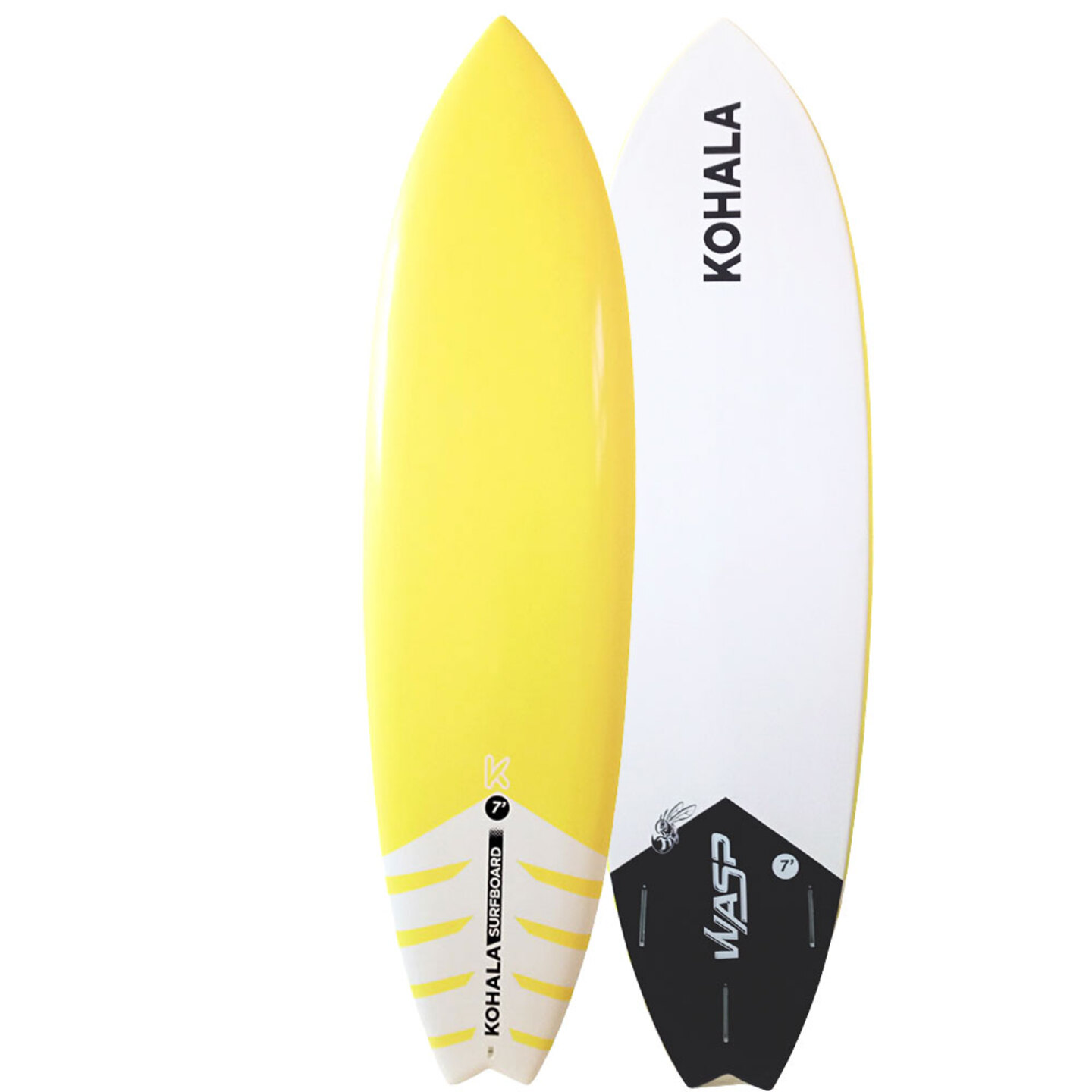 Prancha De Surf Rígida Wasp 7' Amarela - Kohala - blanco-amarillo - undefined