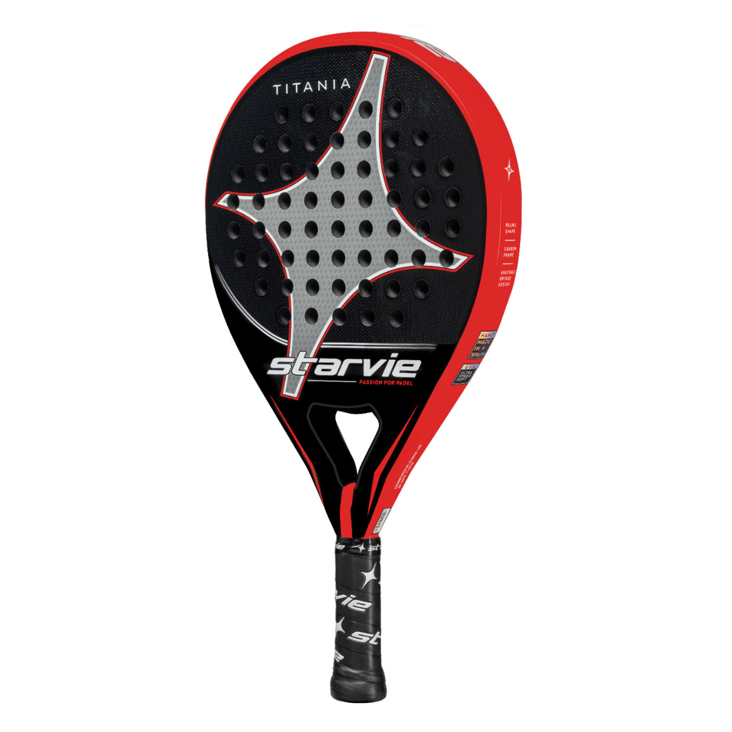 Raquete De Padel Starvie Titania Ultra Speed Soft 2024 - negro-rojo - 