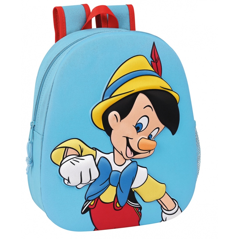 Mochila 3d Pinocho 33x27 Cm - azul-cielo - undefined