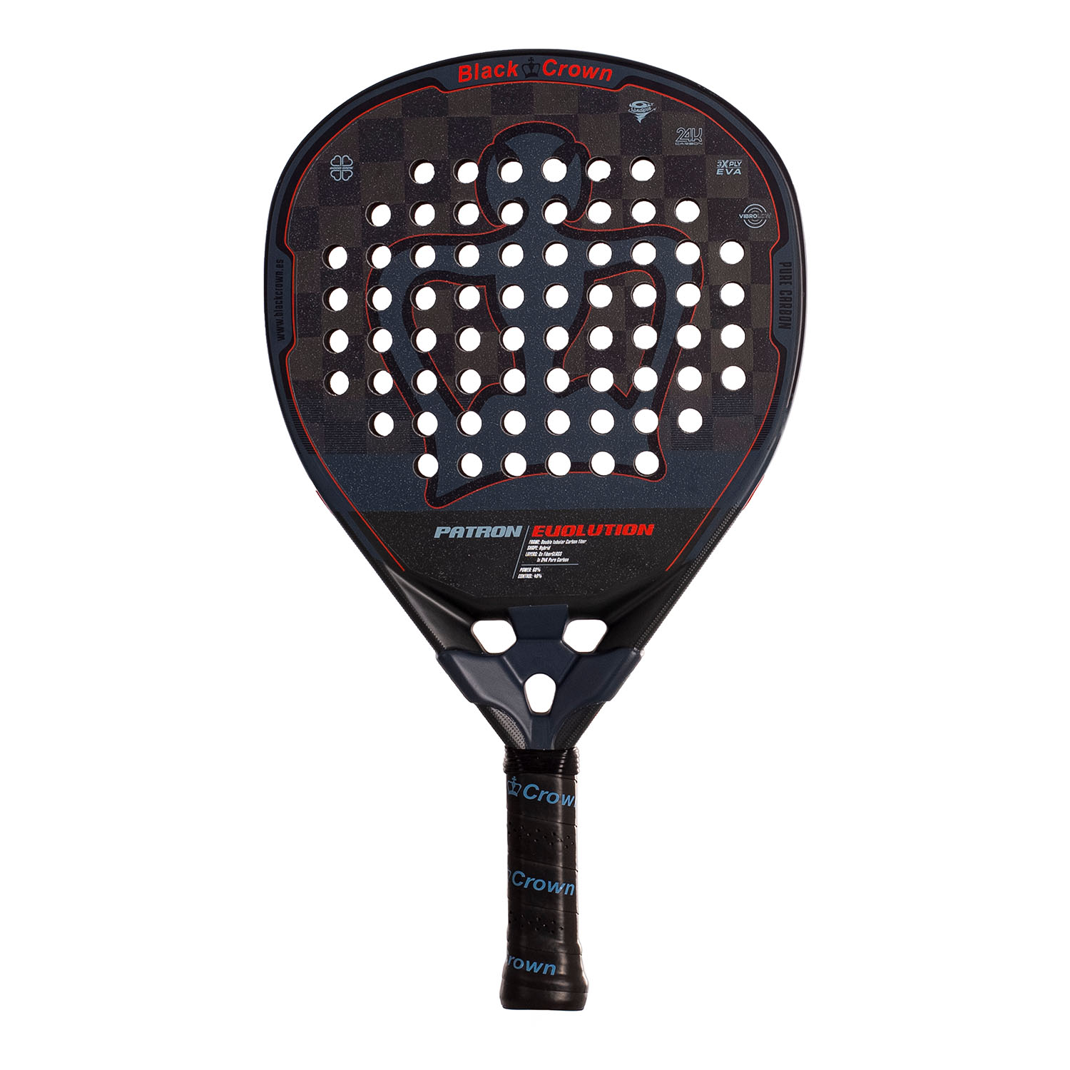 Raquete De Padel Black Crown Pattern Evolution 2024 - negro - 