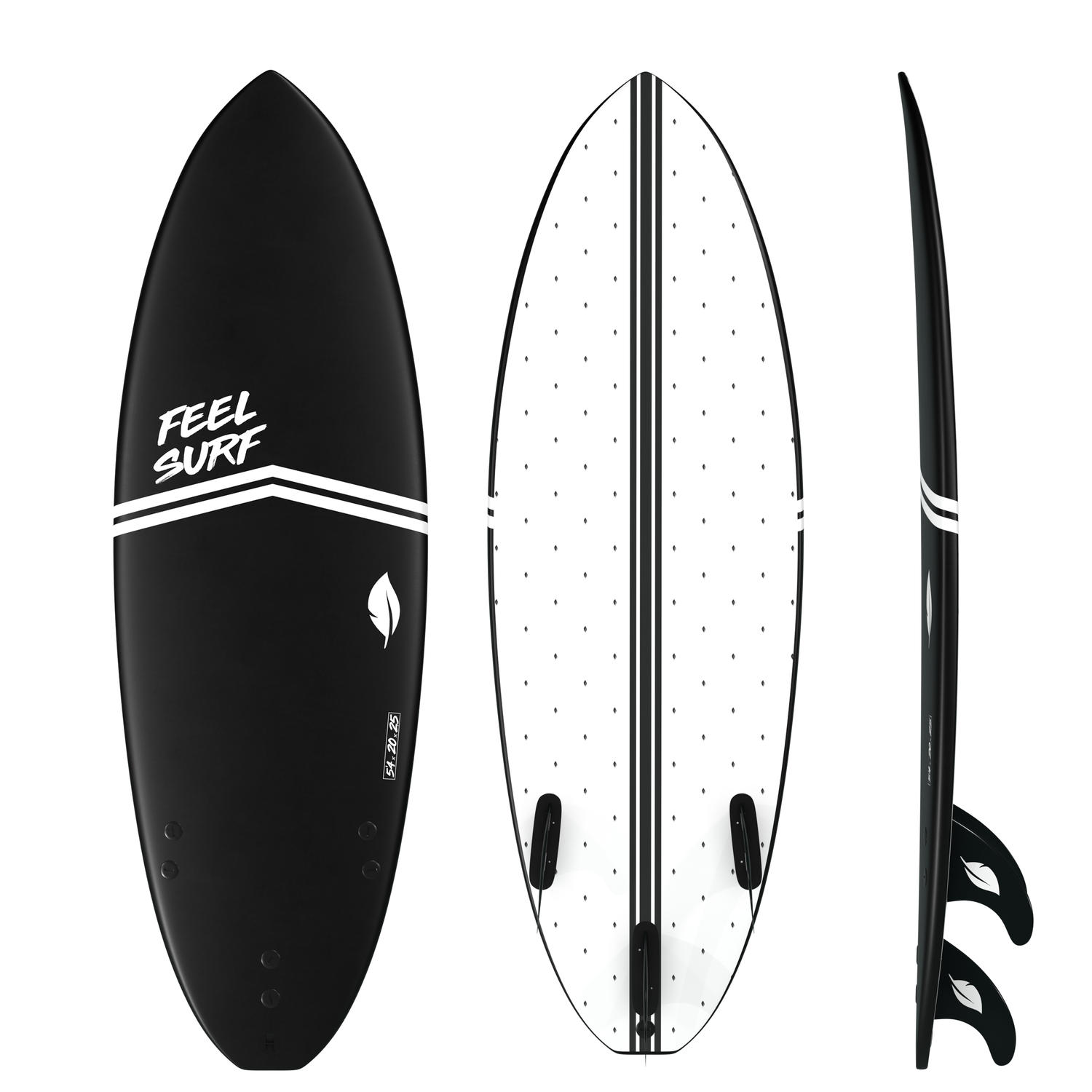 Prancha Surf Espuma Feel Surf 5'4 - negro - undefined