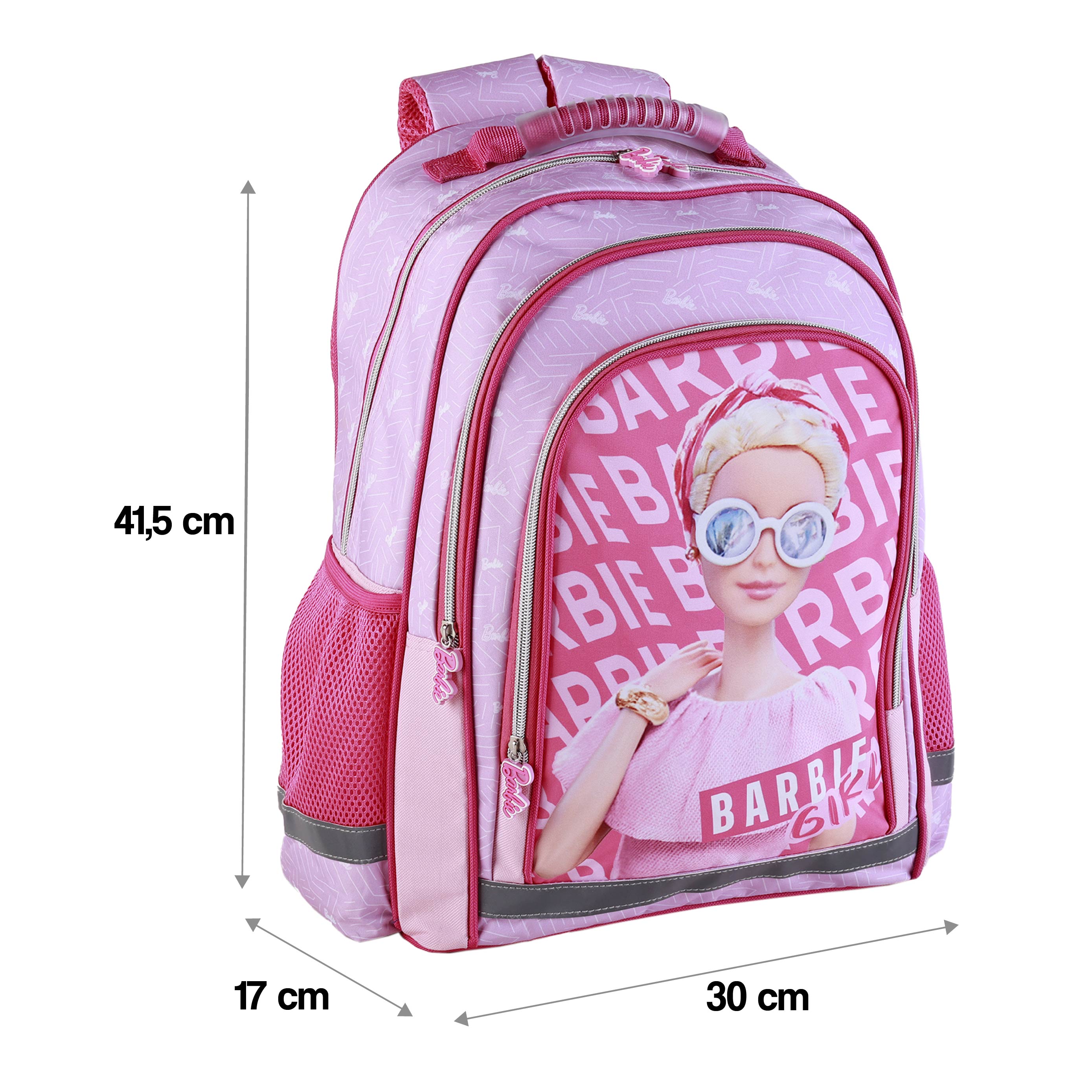 Mochila Escolar Barbie Chic + Carro Toybags Con 4 Ruedas Giratorias 41.5 X 30 X 17 Cm - multicolor - 