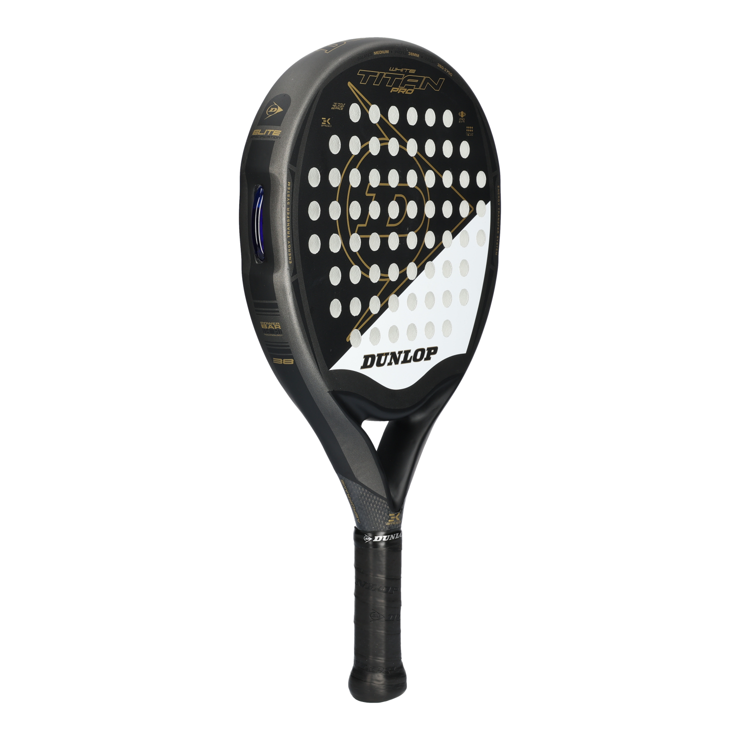 Pala De Pádel Dunlop Titan Pro White 2024 - negro-blanco - 