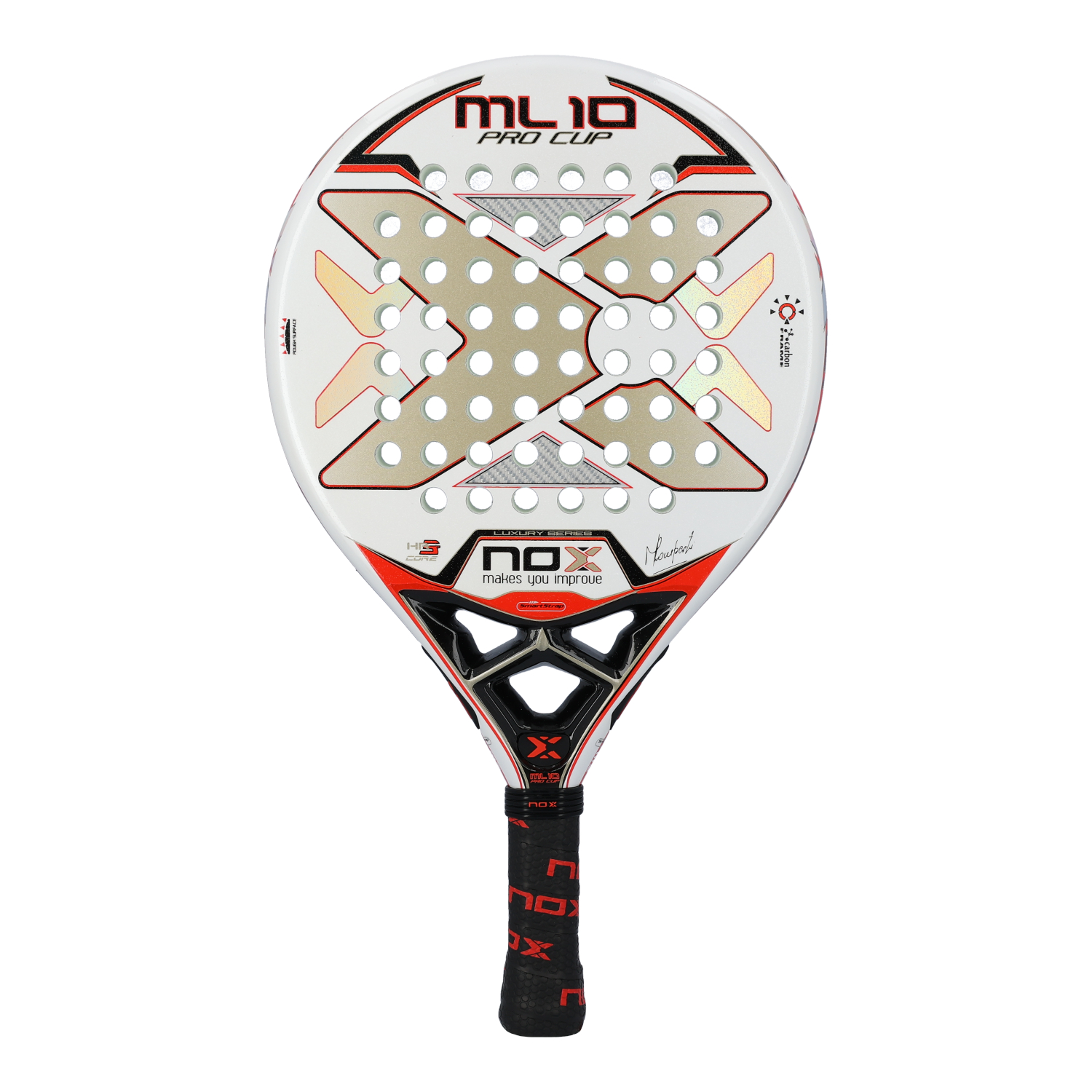 Raquete De Padel Nox Ml10 Pro Cup Luxury Series 2022 - blanco - 