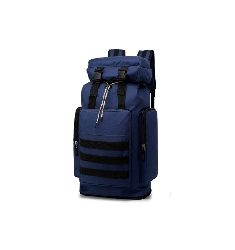 Mochila De Senderismo 60l+10l Macuto Plegable Huaxin - azul - 