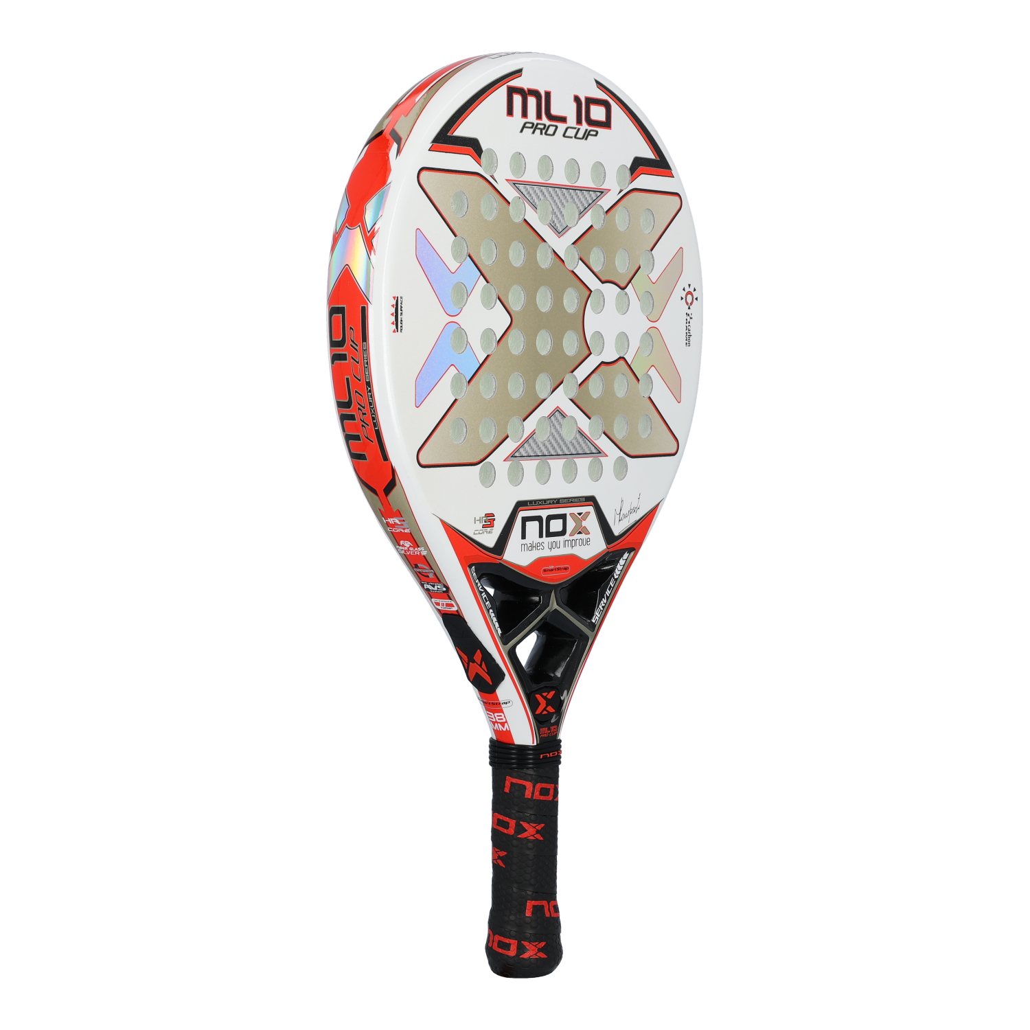 Raquete De Padel Nox Ml10 Pro Cup Luxury Series 2022 - blanco - 