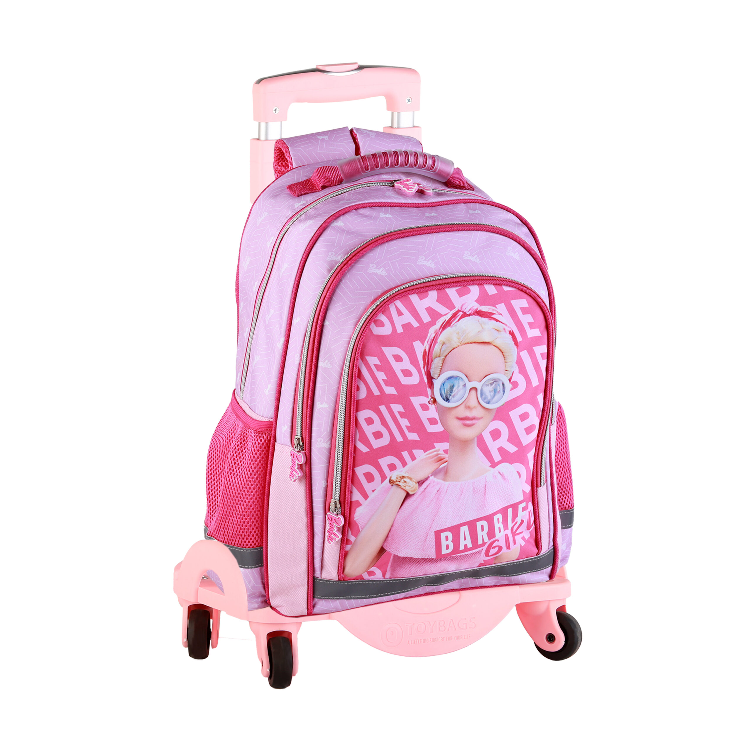 Mochila Escolar Barbie Chic + Carro Toybags Con 4 Ruedas Giratorias 41.5 X 30 X 17 Cm - multicolor - 