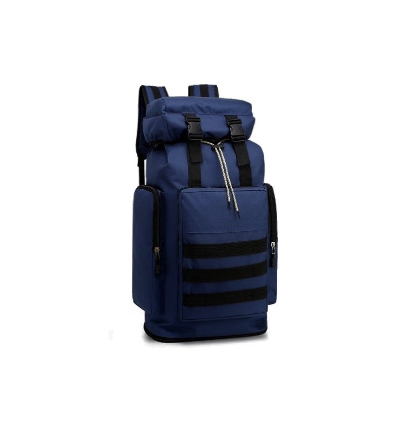 Mochila De Senderismo 60l+10l Macuto Plegable Huaxin - azul - 