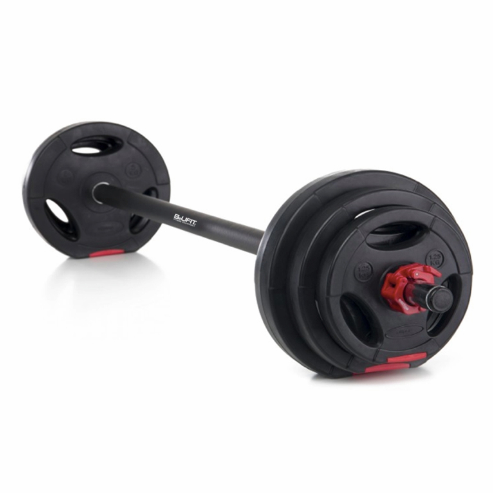 Set Pump (20kg) Beufit
(disc 2x5+2x2,5+2x1,25 Kg + Bar) Rubber - negro-mate - undefined