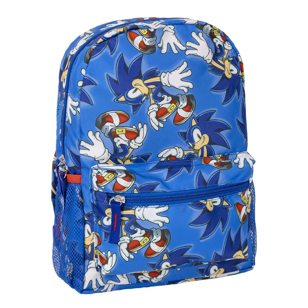 Mochila Infantil Con Bolsillo Sonic Run Azul Niño 78602 - azul - 