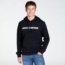 Mens Skechers Heritage Pullover Hoodie Black