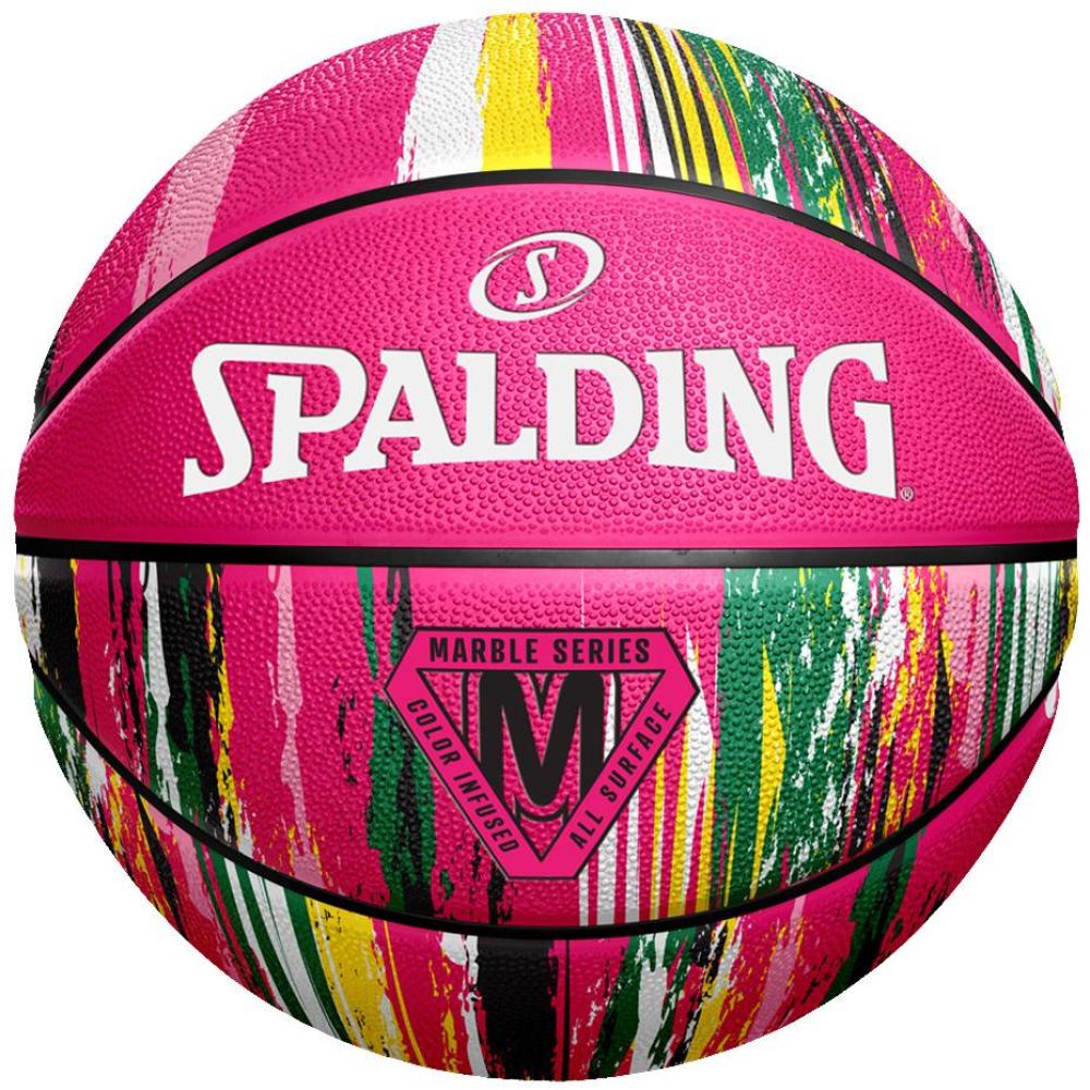 Bola de Basquete NBA Spalding Marble Series Rainbow Tam 7 - Branco