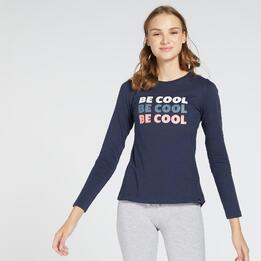 Up Stamps - Marino - Camiseta Manga Larg