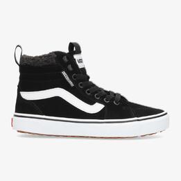 Vans negras mujer online baratas