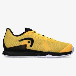 Zapatillas de tenis niño multipista - Propulse negro amarillo