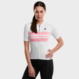 Maillot de ciclismo manga corta mujer - Fluo Pink