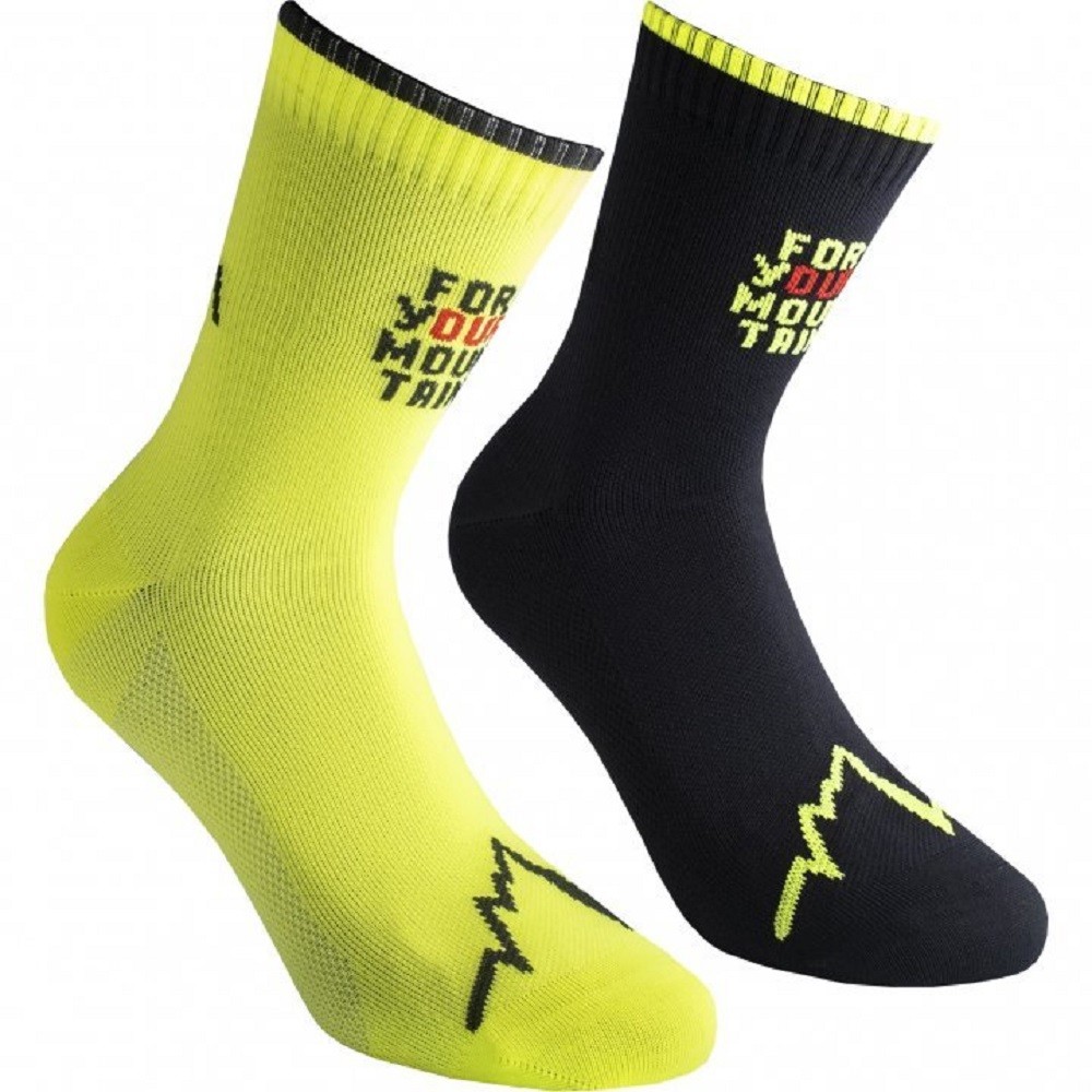 La Sportiva Calcetines - Trail Running Calcetines - Black/Lime Green