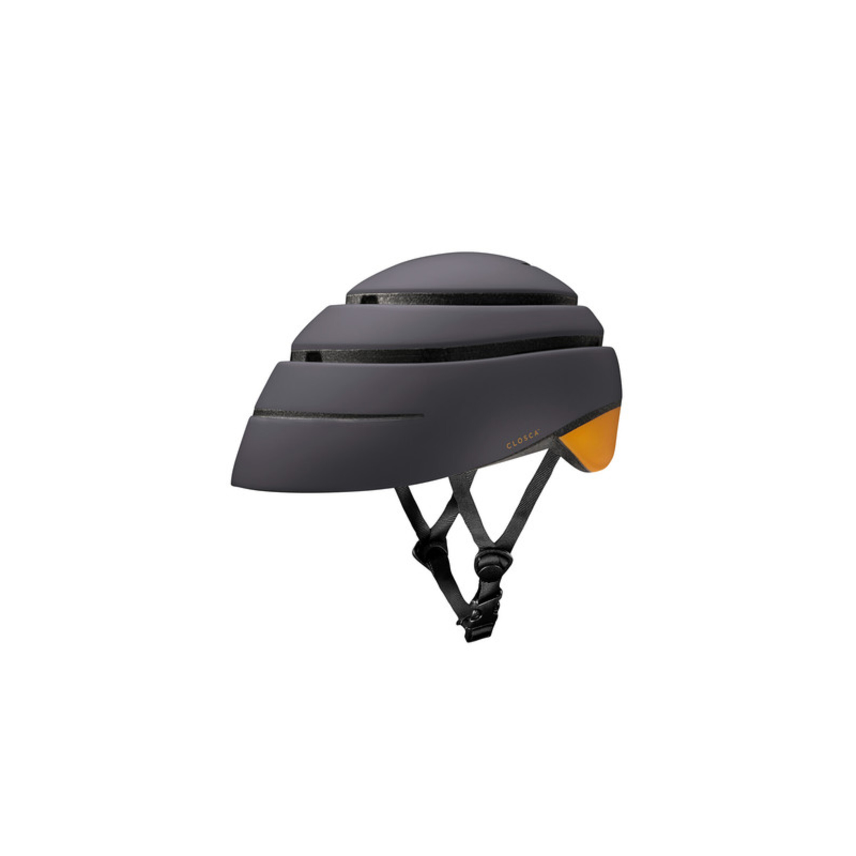 Capacete Dobrável Para Bicicleta (Helmet Loop, Grafite / Mostarda)